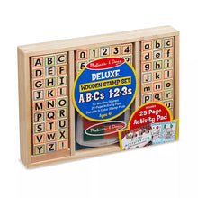 Load image into Gallery viewer, Deluxe Wooden Stamp Set- ABCs 123s