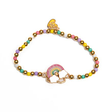 Load image into Gallery viewer, Rainbow Spinner Bracelet. Featuring a centered figure that actually spins!