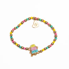 Load image into Gallery viewer, Ice Cream Bar Spinner Bracelet. Featuring a centered figure that actually spins!