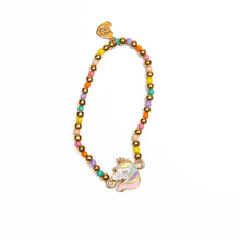 Load image into Gallery viewer, Unicorn Spinner Bracelet. Featuring a centered figure that actually spins!