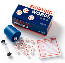Load image into Gallery viewer, Fighting Words – Fast Paced Word Making Dice Game