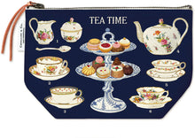Load image into Gallery viewer, 100% natural cotton bag featuring teacups and teapots