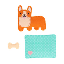 Load image into Gallery viewer, pocket corgi with blanket and bone