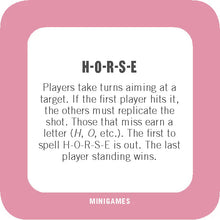 Load image into Gallery viewer, ideas for playing solo, with a partner, or with a group large enough to split into teams, this makes a great gift or bring-along on a play date or family vacation.