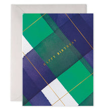 Load image into Gallery viewer, Plaid Birthday card