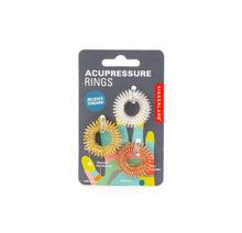 Load image into Gallery viewer, Flexible rings featuring triangular shaped points that massage and stimulate tired fingers. Improve your concentration, circulation and energy level! Set of 3.