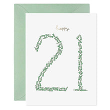 Load image into Gallery viewer, Happy 21 card