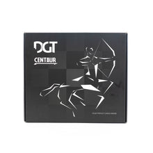 Load image into Gallery viewer, A black retail product box for the DGT Centaur chess computer displaying a geometric centaur logo and branding text.