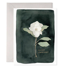 Load image into Gallery viewer, Deepest Sympathies card with white flower