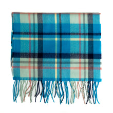 Load image into Gallery viewer, image of blue plaid scarves