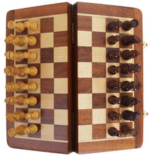Load image into Gallery viewer, Image of magnetic wooden folding chess set