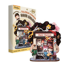 Load image into Gallery viewer, Hair Salon Mini Dollhouse packaging and assembled