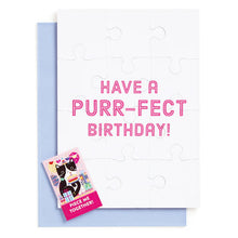 Load image into Gallery viewer, Purr-fect Cat Birthday Greeting Card Puzzle