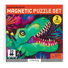 Load image into Gallery viewer, Perfect for dino-loving kids who crave hands-on play, these puzzles develop spatial reasoning while celebrating everyone's favorite extinct creatures.