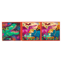 Load image into Gallery viewer, Perfect for dino-loving kids who crave hands-on play, these puzzles develop spatial reasoning while celebrating everyone's favorite extinct creatures.