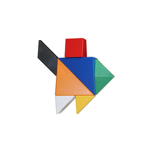 Load image into Gallery viewer, STEM CERTIFED CREATIVE 3D TANGRAM PUZZLE arranged in the shape of an animal viewed from the side