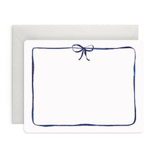 Load image into Gallery viewer, E. Frances - Navy Bow Flat Notes