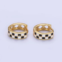 Load image into Gallery viewer, classic chess-board motif with a rich 24K gold-filled shine