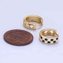 Load image into Gallery viewer, classic chess-board motif with a rich 24K gold-filled shine