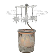 Load image into Gallery viewer, City of Night candle carousel with star charms
