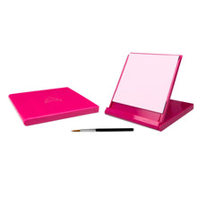 Load image into Gallery viewer, Pink 5-inch square portable Buddha Board that folds into its own small easel stand