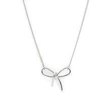 Load image into Gallery viewer, image of slim bow pendant necklace