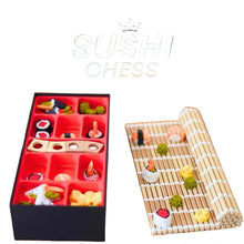 Load image into Gallery viewer, image of sushi chess with bento box case