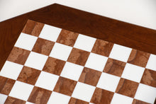Load image into Gallery viewer, Metal Staunton Chessmen on Octagonal Alabaster/Wood Board