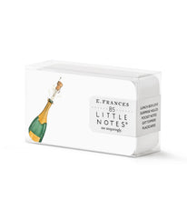 Load image into Gallery viewer, image of little note cards this one featuring a popped champagne bottle