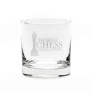 World Chess Hall of Fame Rocks Glass