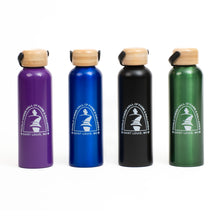 Load image into Gallery viewer, image of World Chess Hall of Fame water bottle with bamboo twist lid
