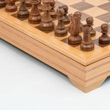 Load image into Gallery viewer,  Each piece is double-weighted and felted for a stable, satisfying playing experience. The impressive 3-3/4” King commands the board, making this set perfect for both serious players and collectors
