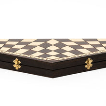 Load image into Gallery viewer, 3-player chess set with its hexagonal board and three distinct sets of wooden pieces, it adds a new layer of strategy
