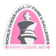 Load image into Gallery viewer, Pink World Chess Hall of Fame Sticker.  
