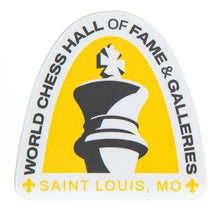 Load image into Gallery viewer, Yellow World Chess Hall of Fame Sticker.  
