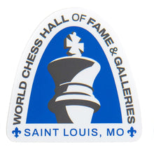 Load image into Gallery viewer, Blue World Chess Hall of Fame Sticker.  
