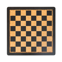 Load image into Gallery viewer,  20.5" inlaid chess board. Crafted from the rich, dark tones of Ebony and the captivating, figured grain of birdseye maple
