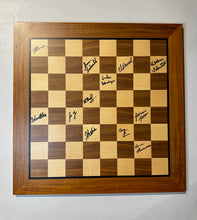 Load image into Gallery viewer, 2021 Women&#39;s U.S. Chess Championship Autographed Wooden Chess Board
