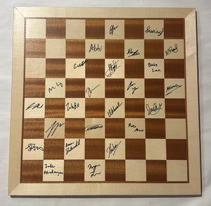 2024 U.S. Chess Championship Autographed Wooden Board