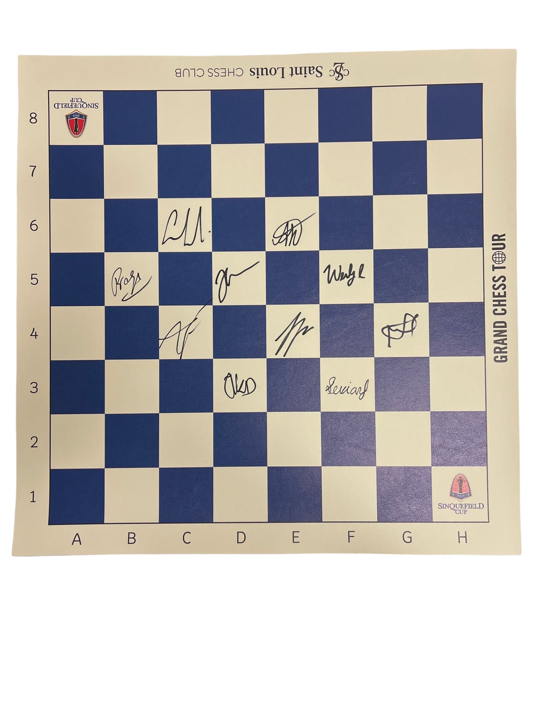 image of the 2025 Sinquefield Cup Autographed Vinyl Board
