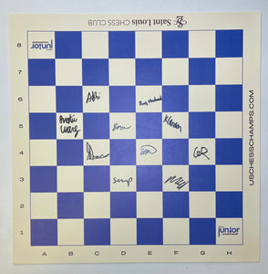 2025 US Juniors Chess Championship Autographed Vinyl Board