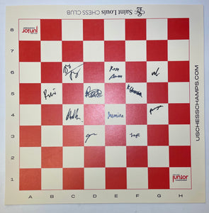 2025 US Junior Girls Chess Championship Autographed Vinyl Board