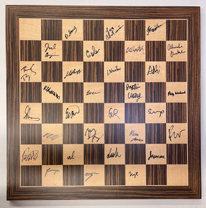 2025 US Junior/Senior/Junior Girls Chess Championship Autographed Wooden Board