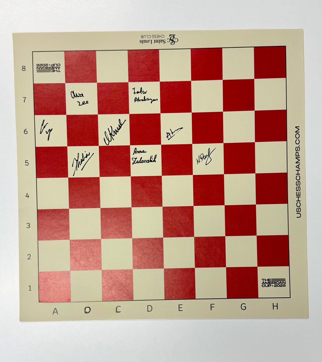 2025 American Cup Vinyl Board Autographed by Women's Field