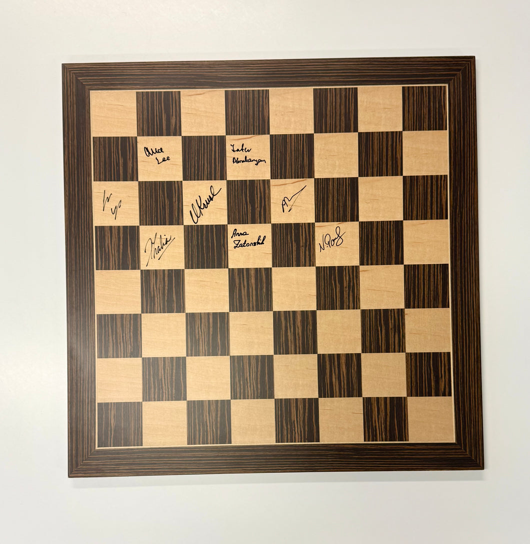 2025 American Cup Zebrawood Board Autographed by Women's Field