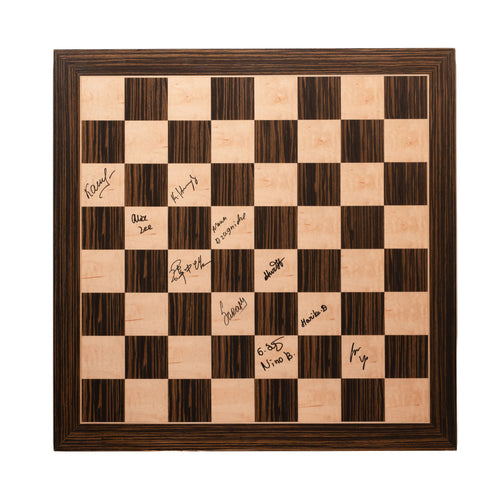 image of autographed wooden board