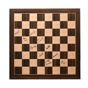 image of autographed wooden board