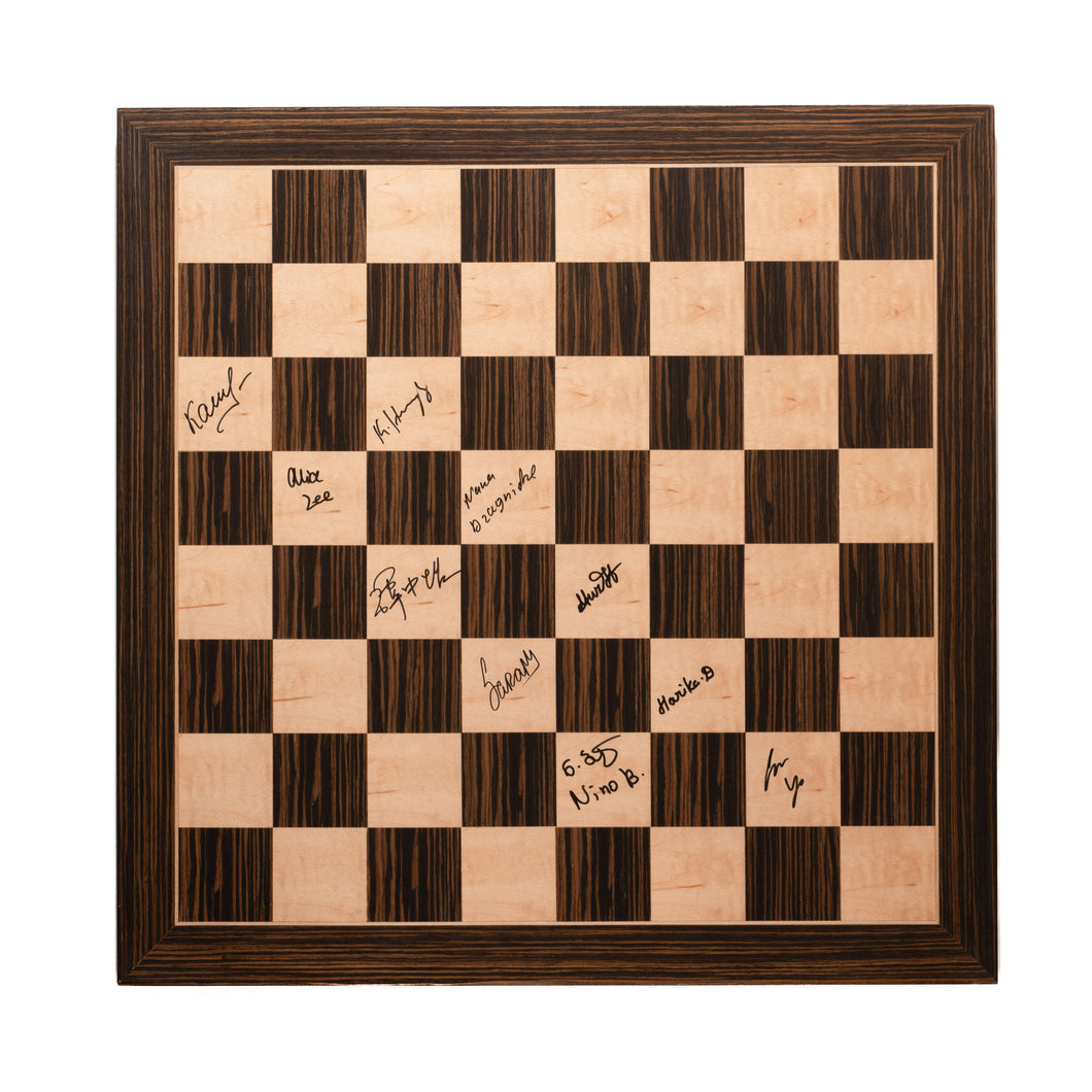 image of autographed wooden board