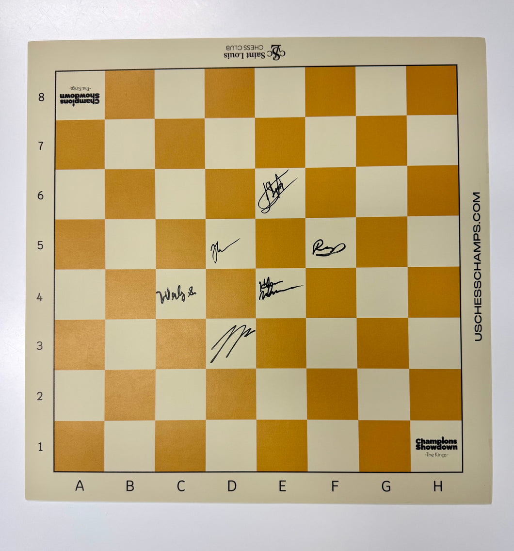 2025 The Champions Showdown - The Kings [Autographed by all players] on Vinyl Chessboard, Irregular