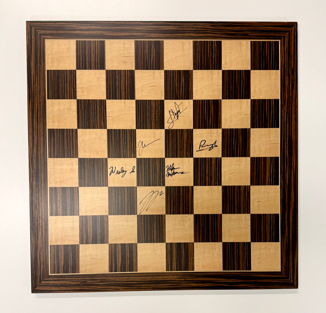 2025 The Champions Showdown - The Kings [Autographed by all players] on Zebrawood Board